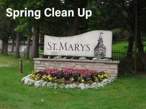Image of the Town sign for St. Marys Ontario Spring Clean Up post